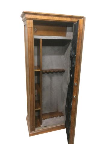 Gun safe in wood for 6 guns "Bars"