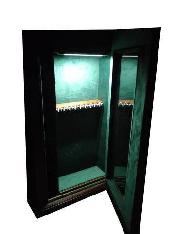 Gun safe with armored glass "Prince"