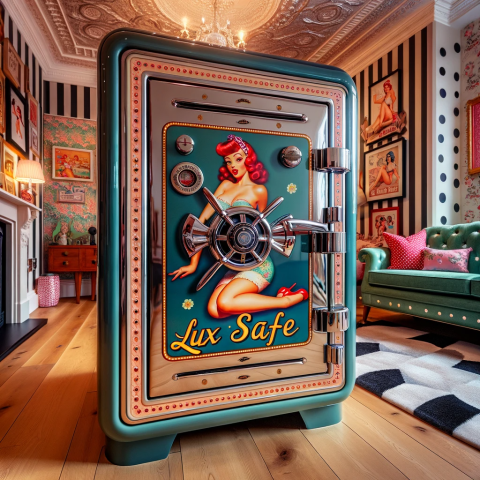 Metal safe in Pin-up style