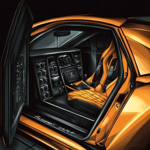 Safe for money and documents for owners of Lamborghini