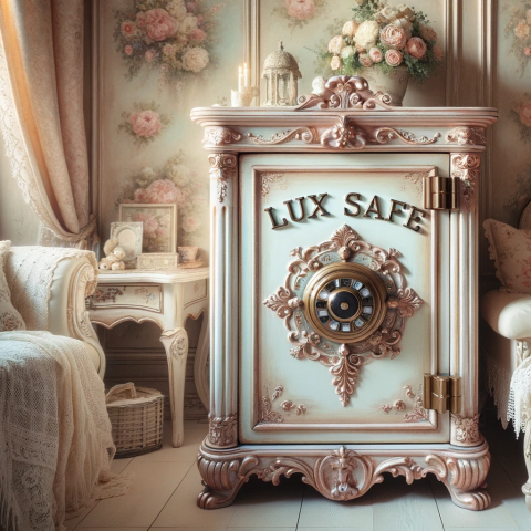 Safe for money and documents in Shabby Chic style