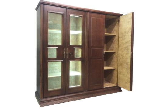 Safe showcase with armored glass in wood "Vityaz 2"