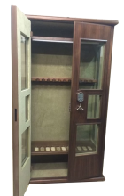 Safe showcase with armored glass in wood "Vityaz"