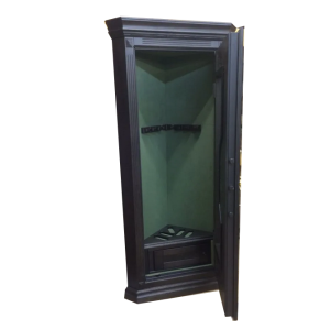 Corner safe with bulletproof glass in wood "Sapsan 2"