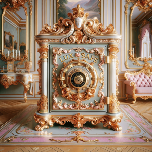 Rococo style money safe